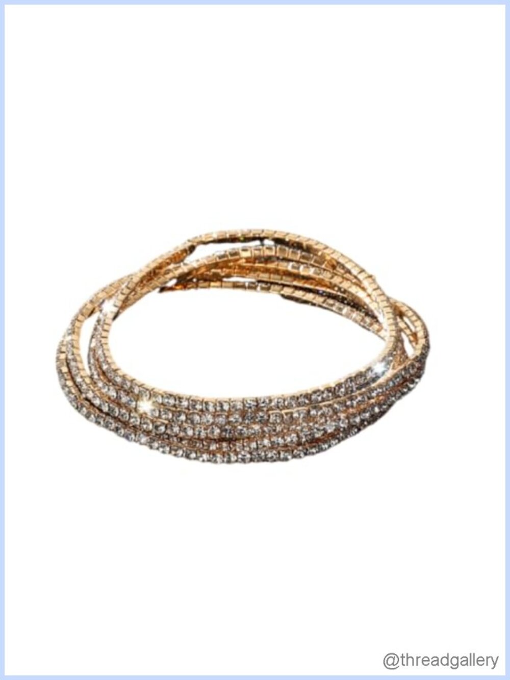 5 Stretch Tennis Bracelets Rhinestone Crystal Stackable Jewelry